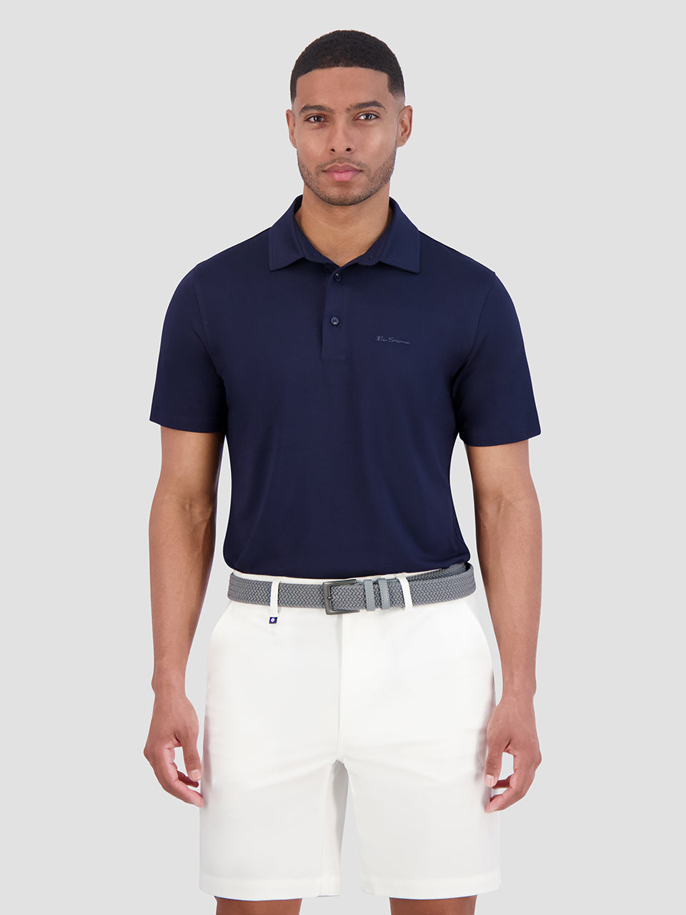 Polos Ben Sherman Solid Air Pique Sports Fit Bleu Marine | VXW-05116152